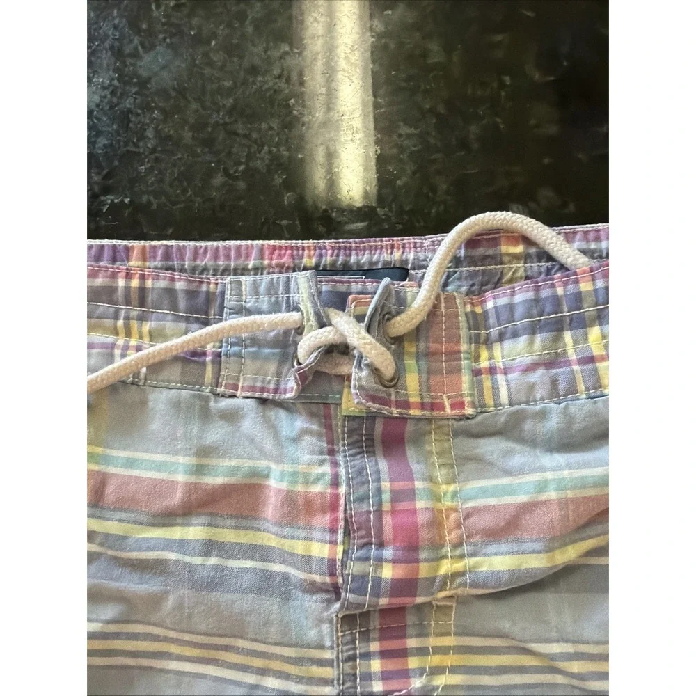 Ralph Lauren Polo Boys Swim Trunks Sz‎ S (8) Plaid Boardshorts Liner Swimsuit